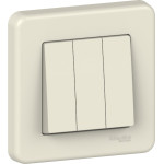 Выключатель Schneider Electric Leona 3-клавишный крем
