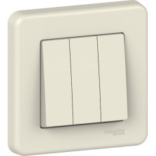 Вимикач Schneider Electric Leona 3-клавішний крем
