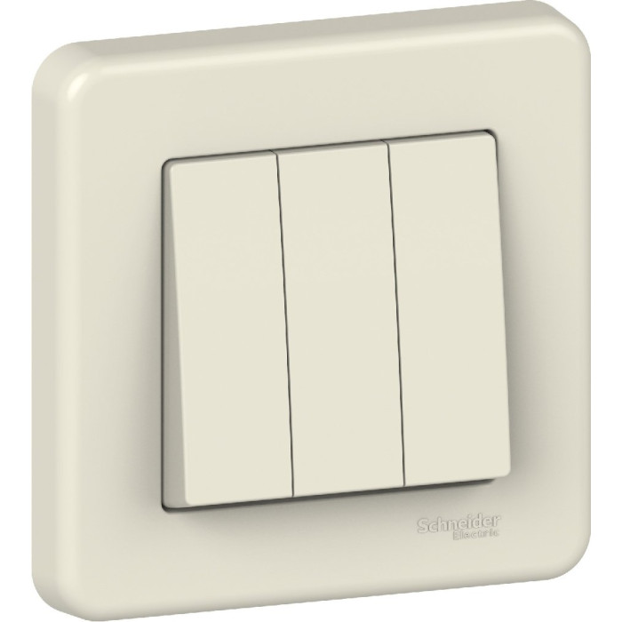Вимикач Schneider Electric Leona 3-клавішний крем