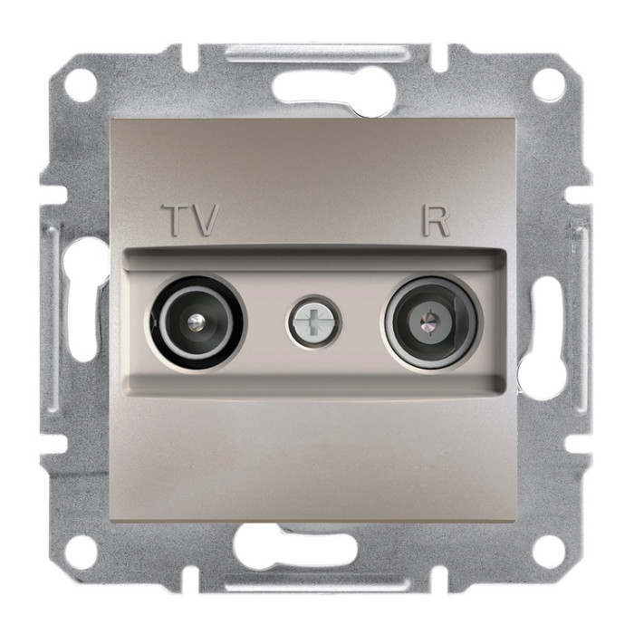 Розетка Schneider Electric Asfora Plus TV/R кінцева (1 дБ) бронза