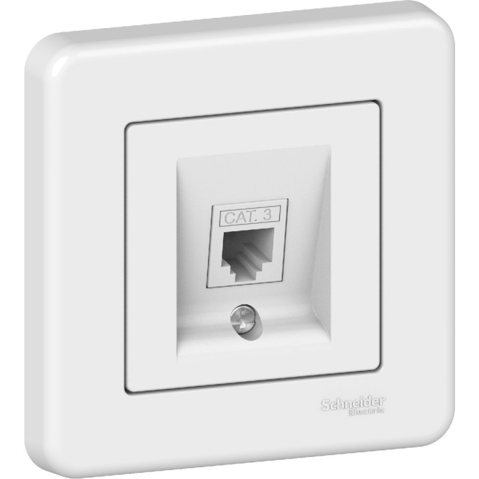 Розетка Schneider Electric Leona RJ11 білий