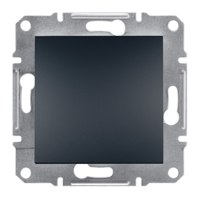 Вимикач Schneider Electric Asfora Plus 1-клавішний 2П антрацит