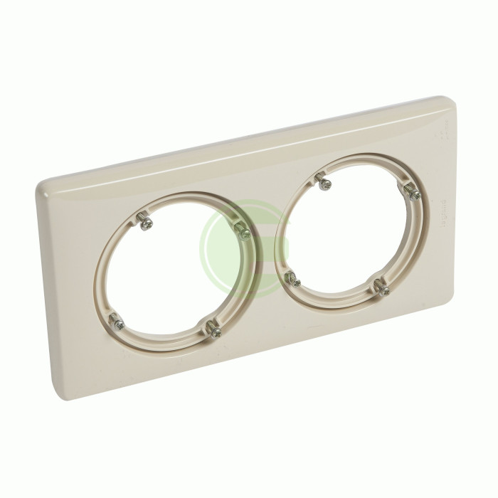Двухпостовая рамка Legrand Celiane (069082) IP44 (слоновая кость)