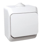 Перемикач Schneider Electric Cedar Plus 1-клавішний IP44 16А білий
