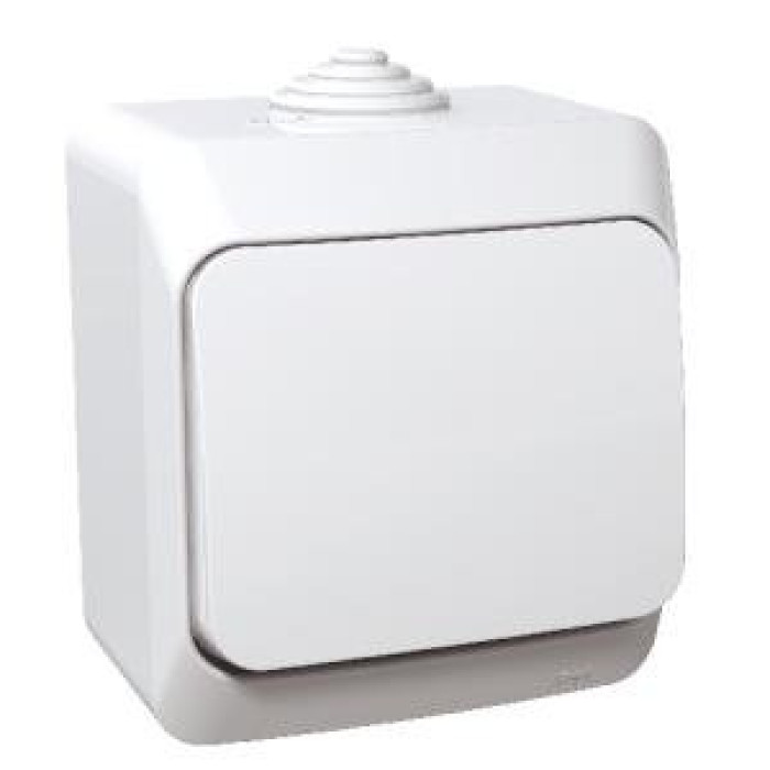 Перемикач Schneider Electric Cedar Plus 1-клавішний IP44 16А білий