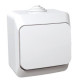 Перемикач Schneider Electric Cedar Plus 1-клавішний IP44 16А білий