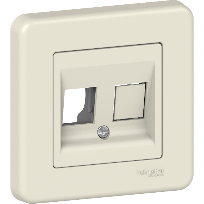 Накладка Schneider Electric Leona RJ45 2 мод. крем