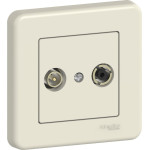 Розетка Schneider Electric Leona TV/R кінцева крем