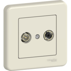 Розетка Schneider Electric Leona TV/R кінцева крем
