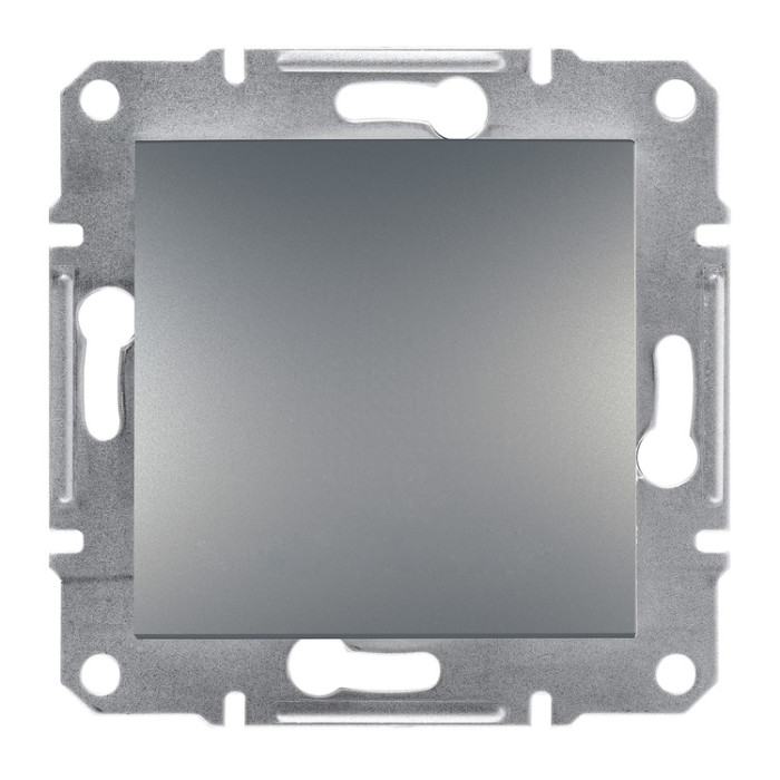Вимикач Schneider Electric Asfora Plus 1-клавішний 2П сталь