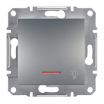Кнопка Schneider Electric Asfora Plus «свет» с подсветкой сталь