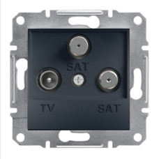 Розетка Schneider Electric Asfora Plus TV-SAT-SAT концевая (1 дБ) антрацит
