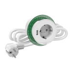Блок розетковий Schneider Unica New System + (2К + З) + USB тип А білий