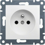 Розетка Hager Lumina-2 з заземлення. біла (WL1020)