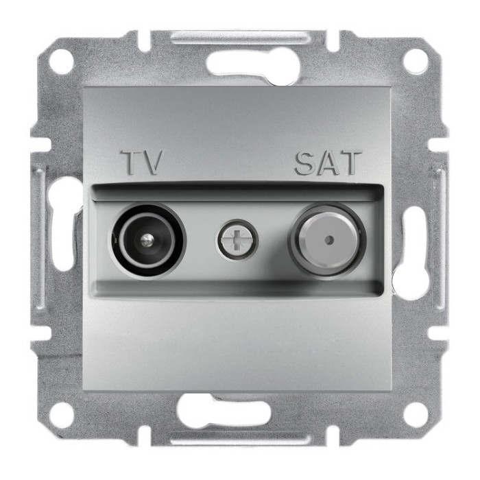 Розетка Schneider Electric Asfora Plus TV-SAT кінцева (1 дБ) алюміній