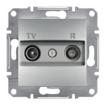 Розетка Schneider Electric Asfora Plus TV/R кінцева (1 дБ) алюміній