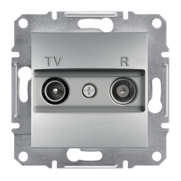 Розетка Schneider Electric Asfora Plus TV/R кінцева (1 дБ) алюміній