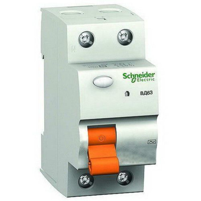 Диференціальне реле (ПЗВ) Schneider Домовой ВД63 2P 40A 30МA