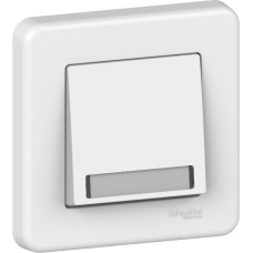 Выключатель Schneider Electric Leona 1-клавишный поле для надписи белый