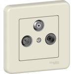 Розетка Schneider Electric Leona TV-R-SAT прохідна крем