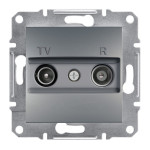 Розетка Schneider Electric Asfora Plus TV/R прохідна (8 дБ) сталь