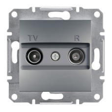 Розетка Schneider Electric Asfora Plus TV/R прохідна (8 дБ) сталь