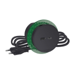 Блок розетковий Schneider Unica New System + USB тип А + тип С антрацит