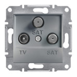Розетка Schneider Electric Asfora Plus TV-SAT-SAT концевая (1 дБ) сталь