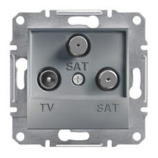 Розетка Schneider Electric Asfora Plus TV-SAT-SAT концевая (1 дБ) сталь