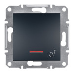 Кнопка Schneider Electric Asfora Plus «звонок» с подсветкой антрацит