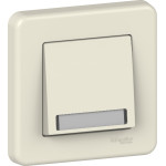 Вимикач Schneider Electric Leona 1-клавішний поле для напису крем