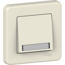Вимикач Schneider Electric Leona 1-клавішний поле для напису крем