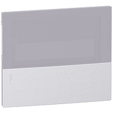 Передняя панель Schneider Electric Mini Pragma встраив. щита хром с дымч. двер. 4 модуля
