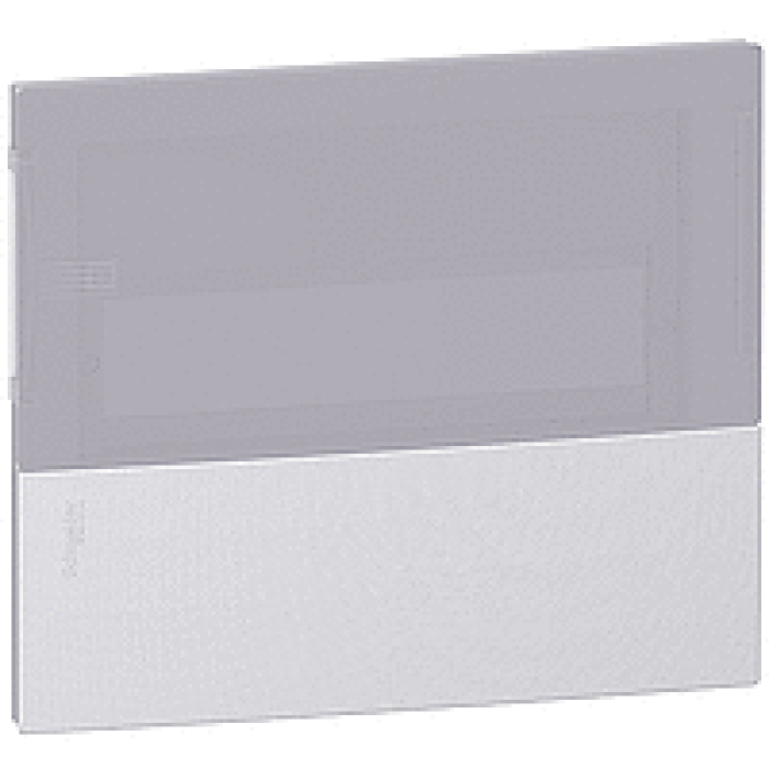 Передня панель Schneider Electric Mini Pragma вбудову. щита хром з димч. двер. 4 модуля