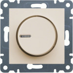 Світлорегулятор Hager Lumina-2 поворотний 60 ... 600 Вт крем (WL4011)