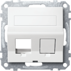 Плата наклонная Merten для Keystone RJ45 полярно-белый