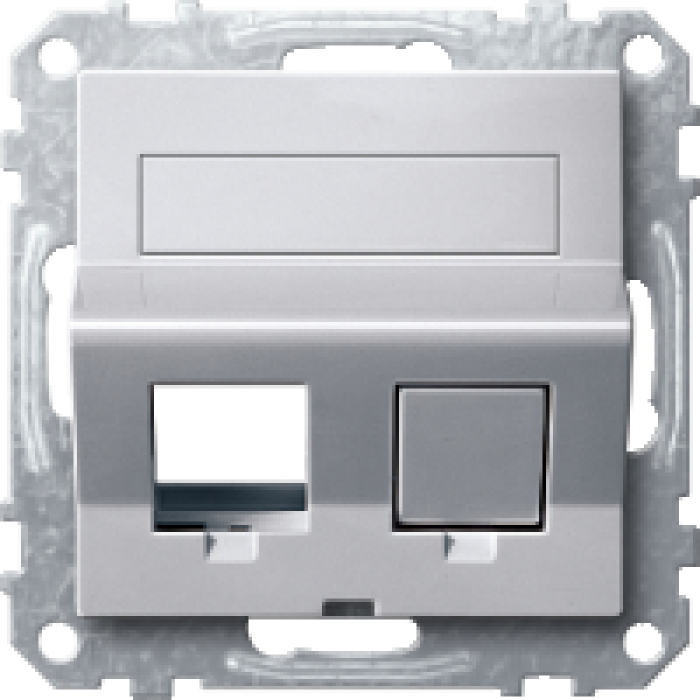 Плата похила Merten для Keystone RJ45 алюміній