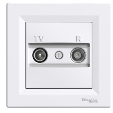 Розетка Schneider Electric Asfora TV/R проходная (4 дБ) белая