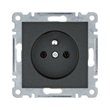 Розетка Hager Lumina-2 с зазем. черный