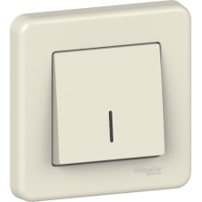 Вимикач Schneider Electric Leona 1-клавішний з підсвіткою крем
