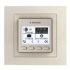 Терморегулятор Terneo PRO unic теплої підлоги програмований слонова кістка
