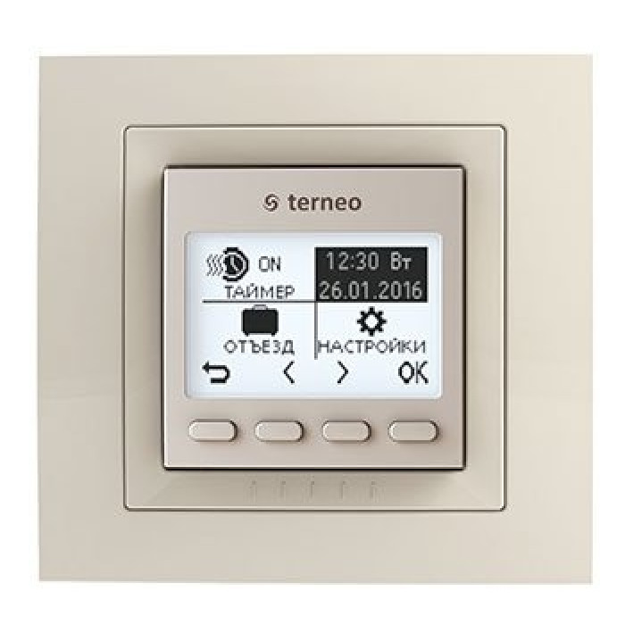 Терморегулятор Terneo PRO unic теплої підлоги програмований слонова кістка