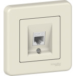 Розетка Schneider Electric Leona RJ45 cat 6 крем