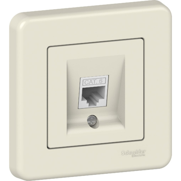 Розетка Schneider Electric Leona RJ45 cat 6 крем