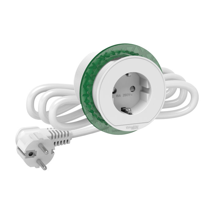 Блок розеточный Schneider Unica New System+ 1x (2К+З) белый
