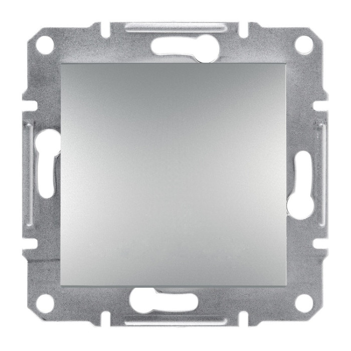 Вимикач Schneider Electric Asfora Plus 1-клавішний 2П алюміній