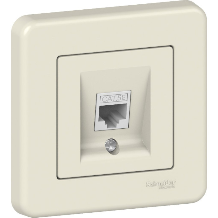 Розетка Schneider Electric Leona RJ45 cat 5e крем