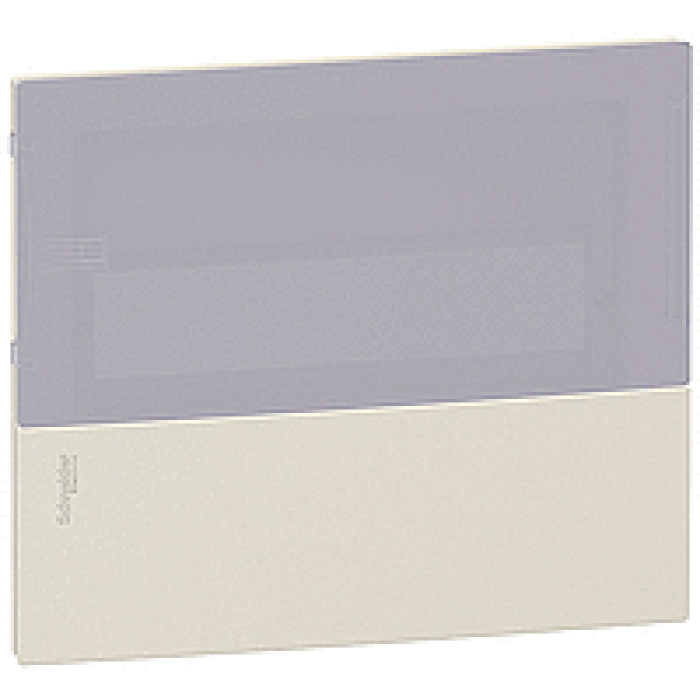 Передня панель Schneider Electric Mini Pragma вбудову. щита бежев. з димч. двер. 12 модулів