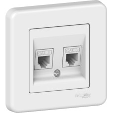 Розетка Schneider Electric Leona RJ11 білий