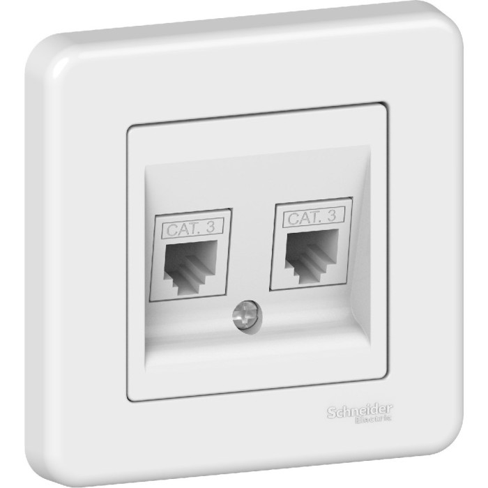 Розетка Schneider Electric Leona RJ11 білий